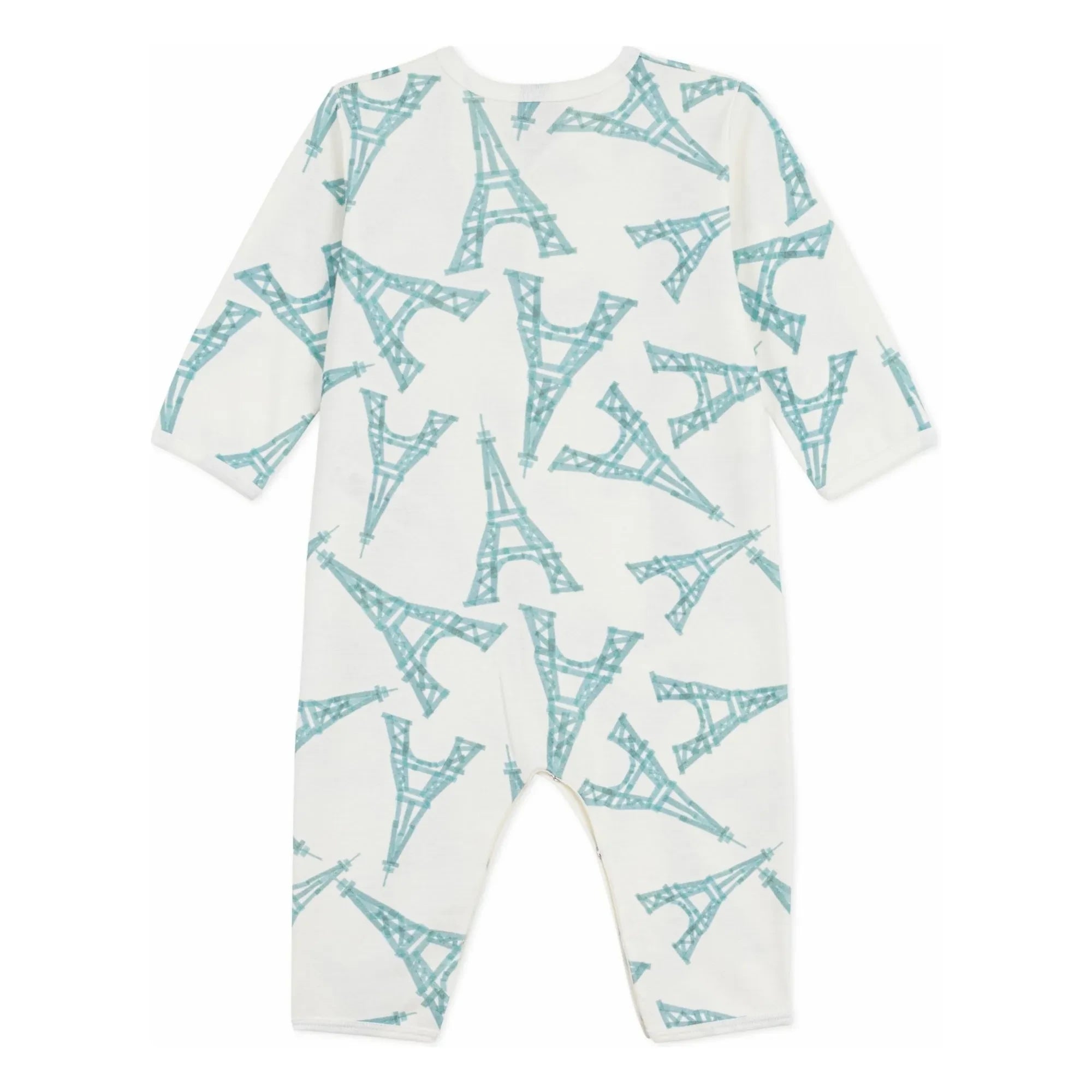 Petit Bateau - Pijama sin pies Buena Noche Torre Eiffel | Blanco