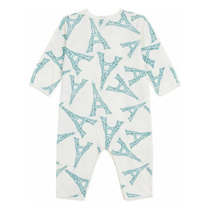 Petit Bateau - Pijama sin pies Buena Noche Torre Eiffel | Blanco