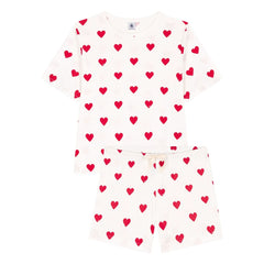 Petit Bateau - Shorts de pijama con corazones - Colección para mujer | Blanco