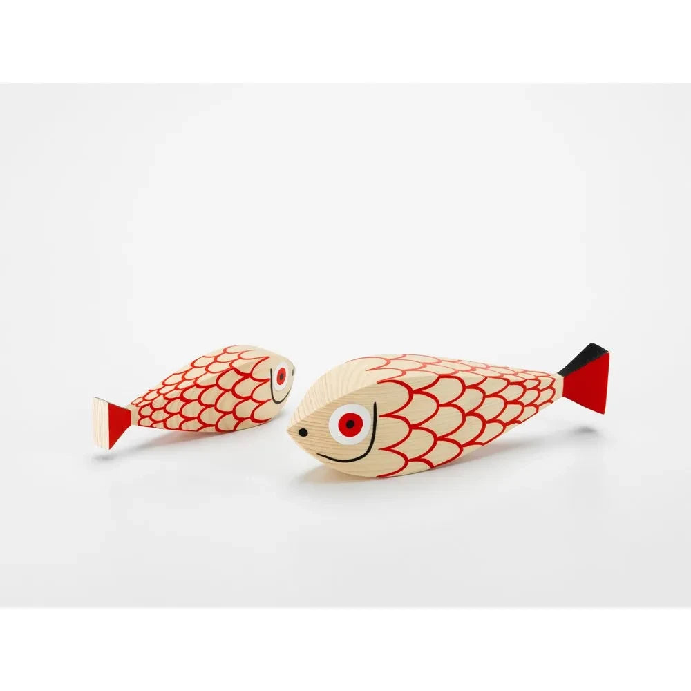 Vitra - Muñecos de madera Mamá Pez e hijo Alexander Girard, 1952 | Rojo