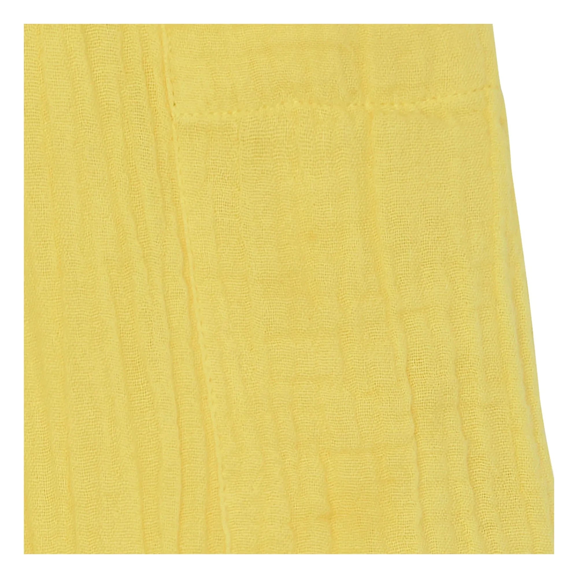 Bonton - Pantalón de Gasa de Algodón con Bolsillos Lauren | Amarillo