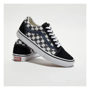 Vans - Cordones de zapatillas Old Skool Tonal Check | Azul marino