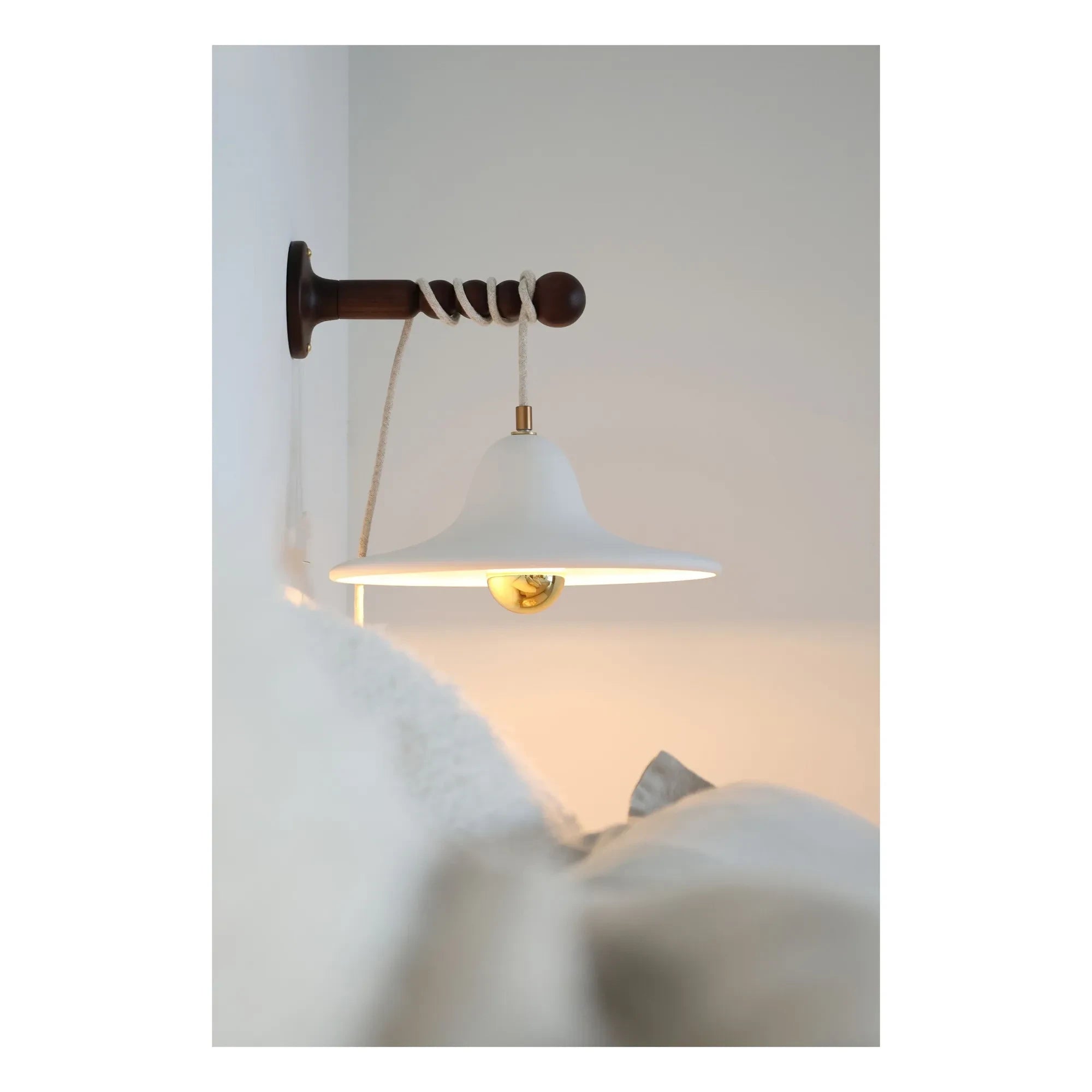 Masamé - Lámpara de mano de cerámica cruda Gigaro | Blanco cálido