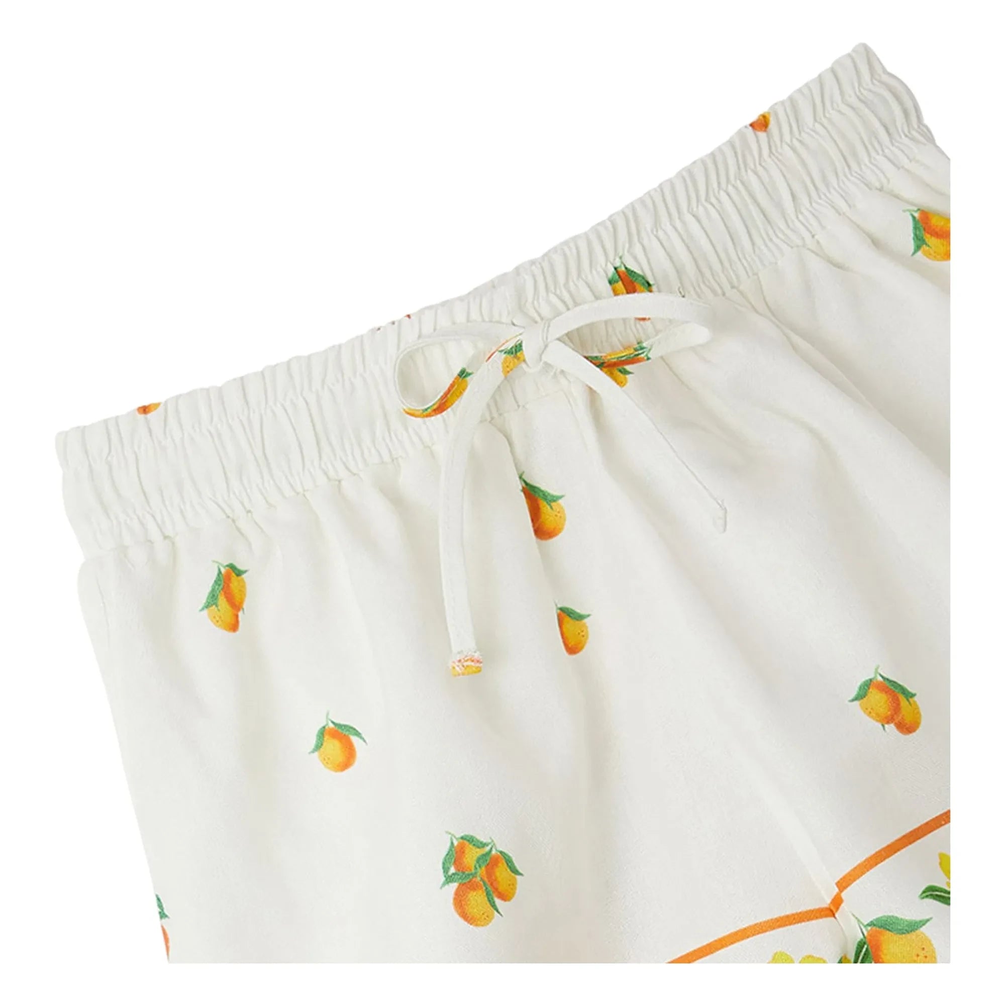 Fábula - Shorts con cordones naranjas | Blanco