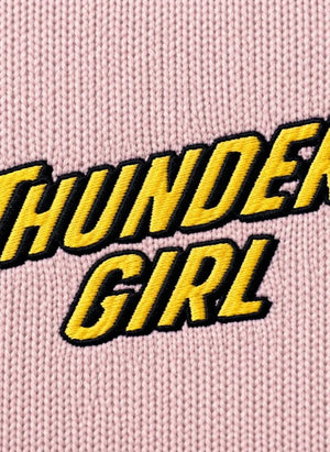 Hundred Pieces - Lacy Thunder Girl Suéter de Lana Merino | Rosa Claro
