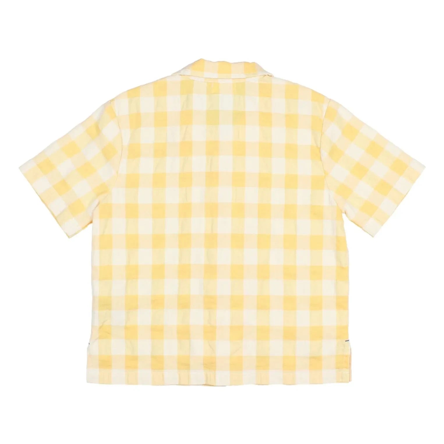 Búho - Camisa de algodón orgánico Gingham Seersucker | Amarillo