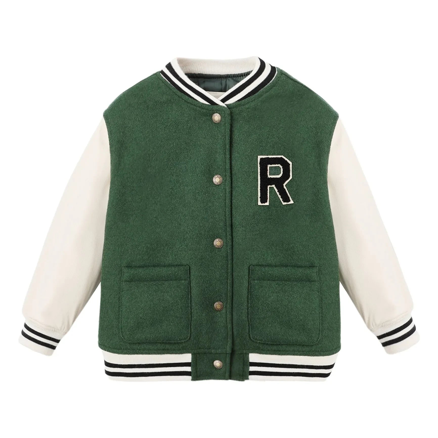 Rylee + Cru - Chaqueta verde de estilo universitario