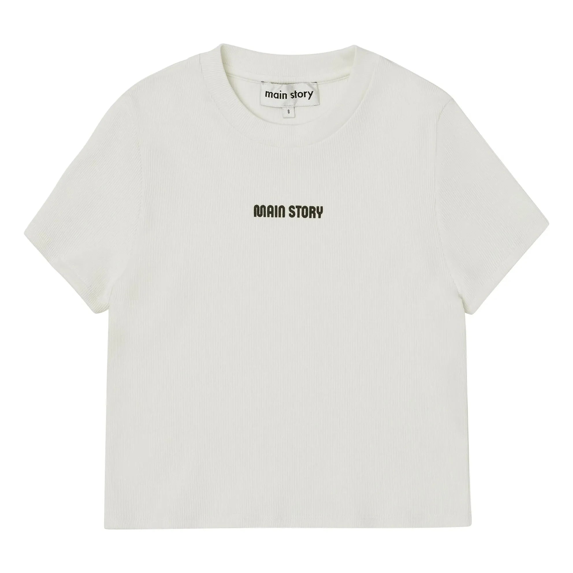 Main Story - Camiseta de algodón orgánico regular | Blanco