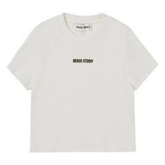 Main Story - Camiseta de algodón orgánico regular | Blanco