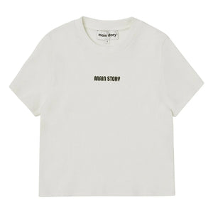 Main Story - Camiseta de algodón orgánico regular | Blanco