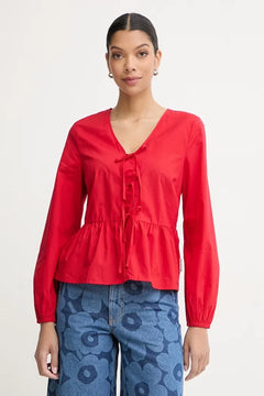 Blusa de algodón con volantes para mujer Marc O'Polo