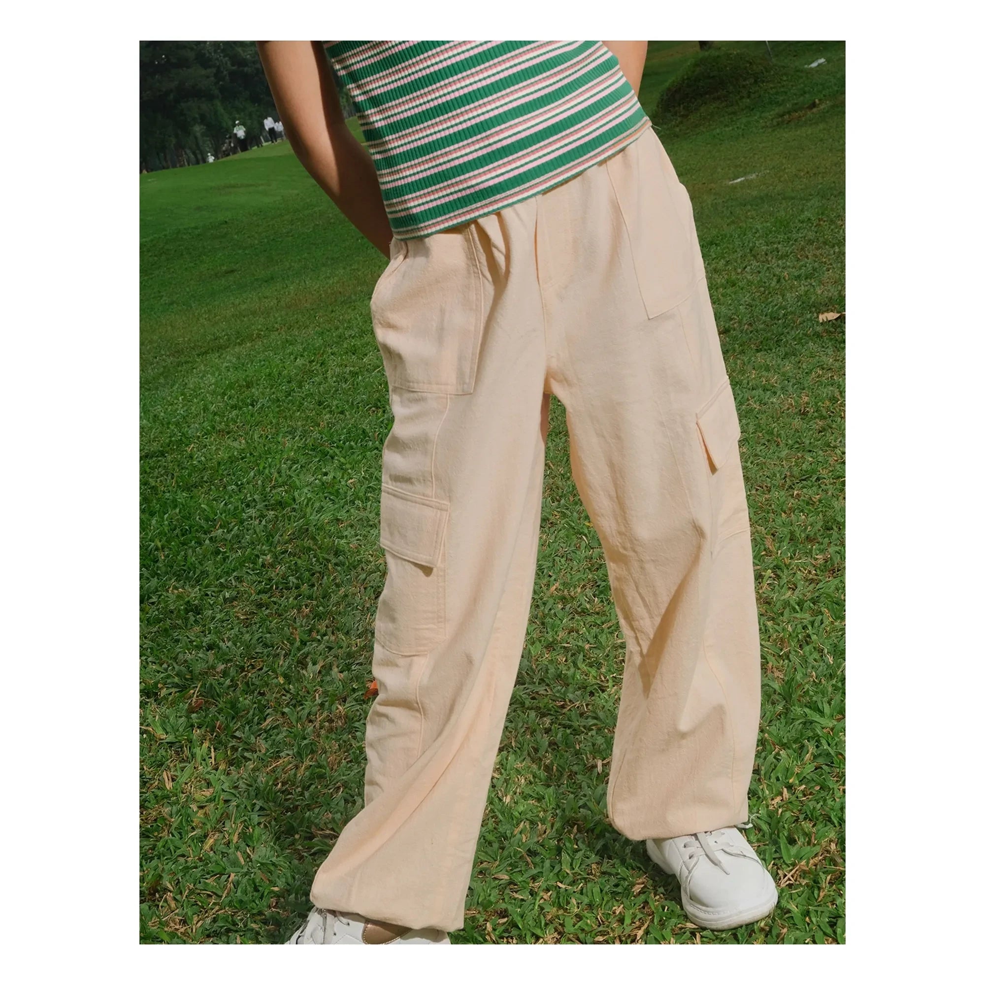 Gingersnaps - Pantalones Hannah con pliegues | Crudo