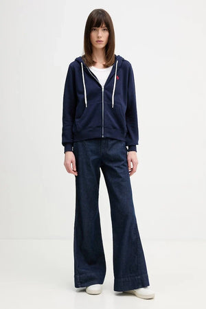 Sudadera con capucha y cremallera de algodón para mujer Polo Ralph Lauren