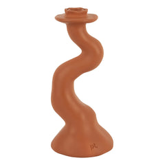 Present Time - Portavelas Espiral Orgánico - M | Terracota