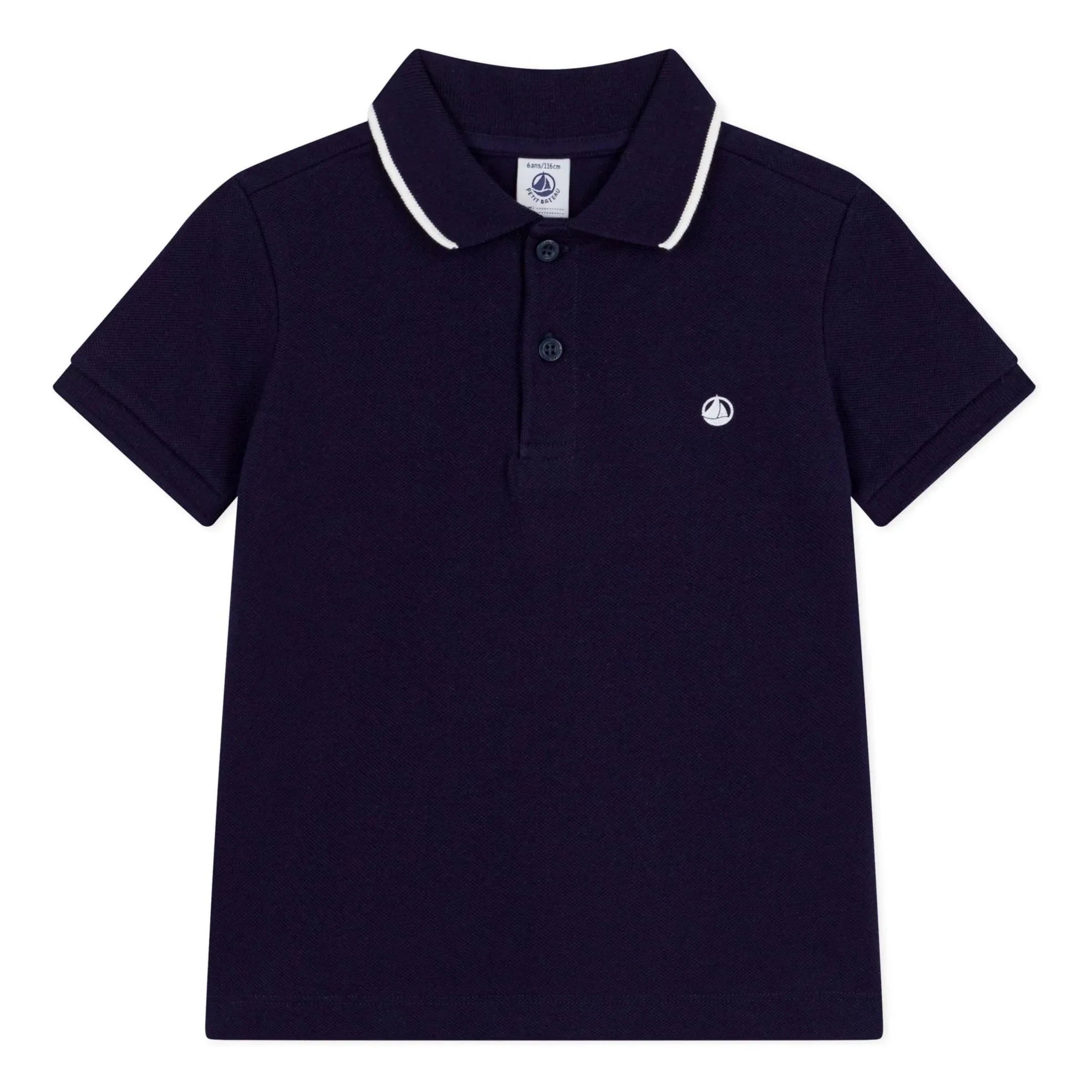 Petit Bateau - Polo de algodón orgánico | Azul noche