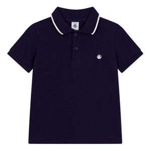 Petit Bateau - Polo de algodón orgánico | Azul noche