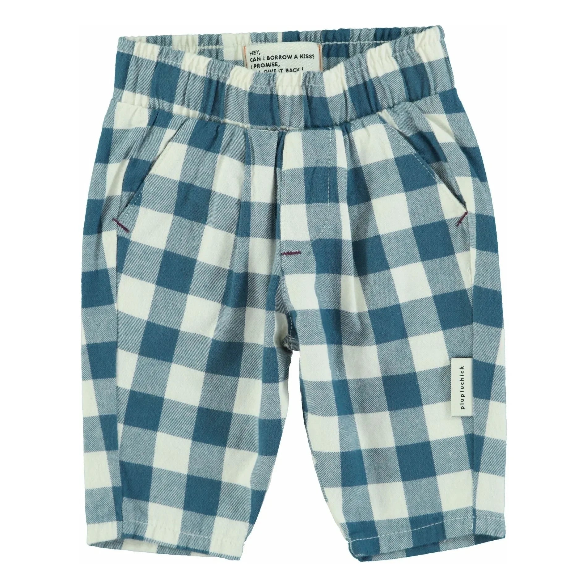 Piupiuchick - Pantalones a cuadros de algodón orgánico | Azul