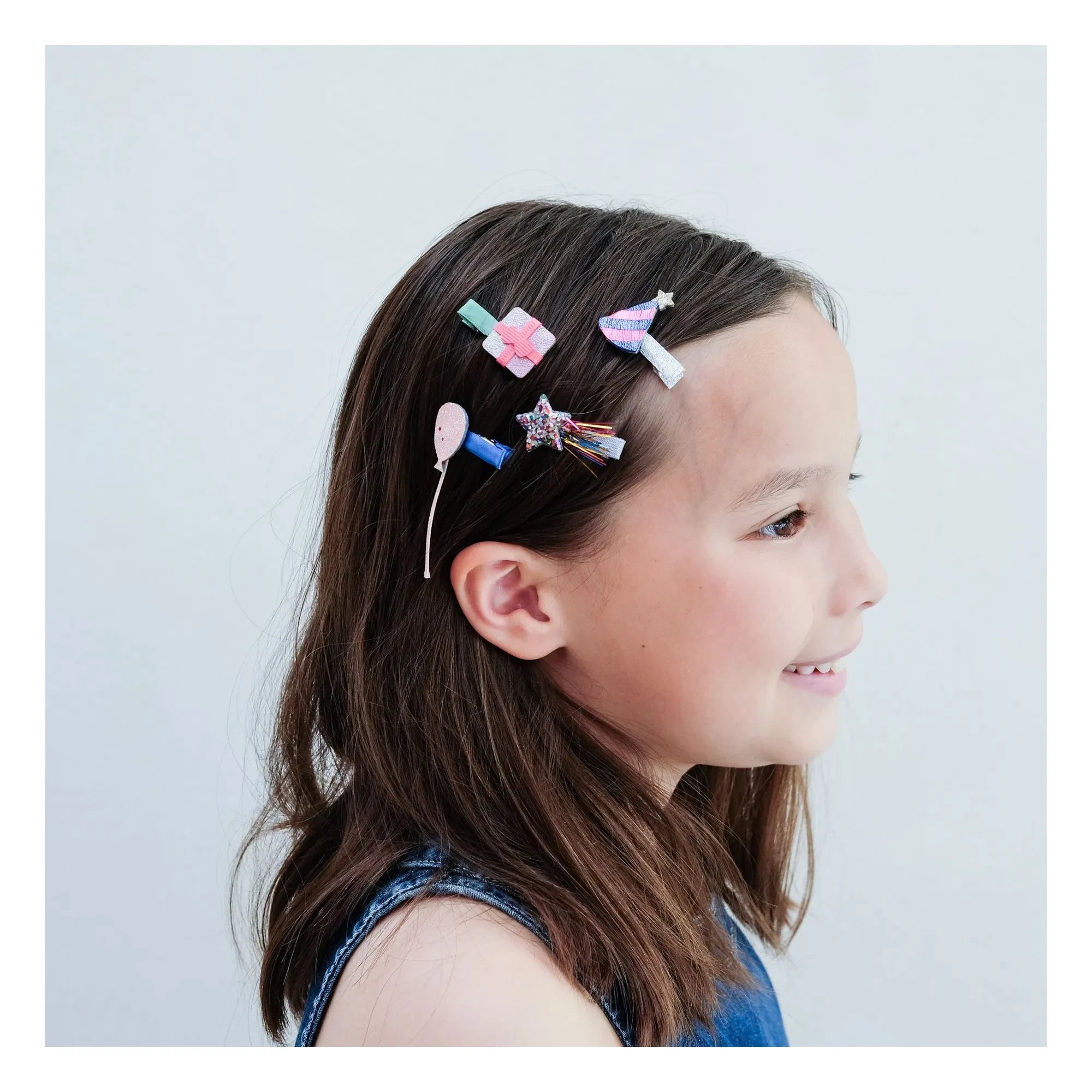 Mimi & Lula - Set de 8 Mini Horquillas para Fiesta de Cumpleaños | Rosa