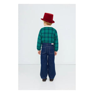Tinycottons - Polo de algodón orgánico a cuadros | Verde