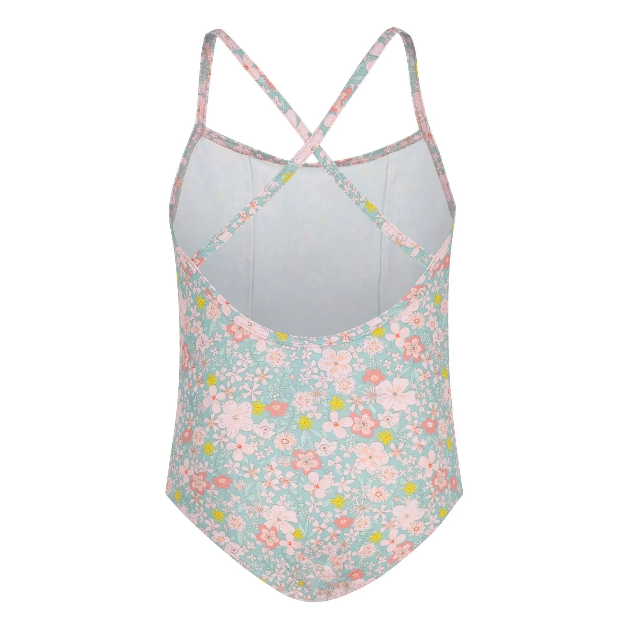 Petit Bateau - Traje de baño con volantes y estampado floral | Turquesa