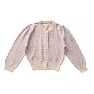 Soor Ploom - Cárdigan de algodón orgánico a cuadros rosas | Lila