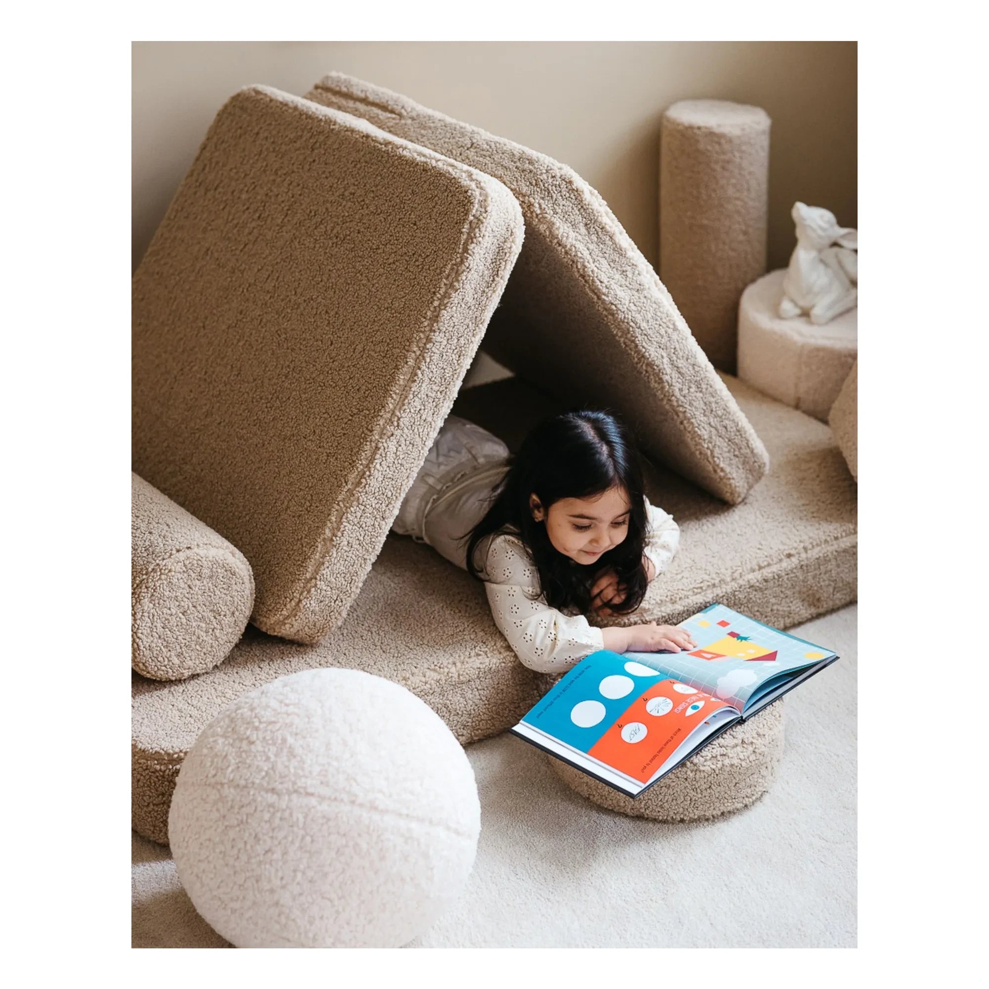 Wigiwama - Sofá modular de peluche | Beige
