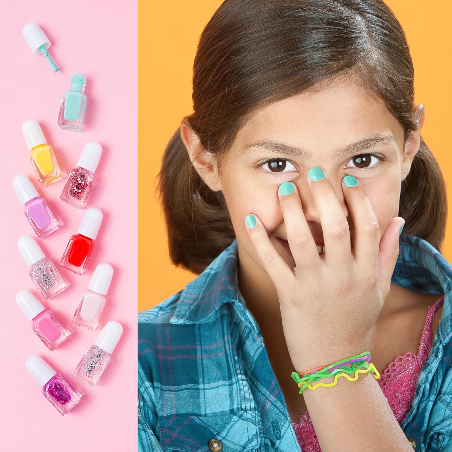 Dinossi - Set de 9 esmaltes de uñas y cuidado de uñas para niños