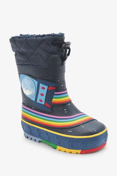 Dinossi - Botas de invierno de astronauta azul marino con pelo para niño - 26.5
