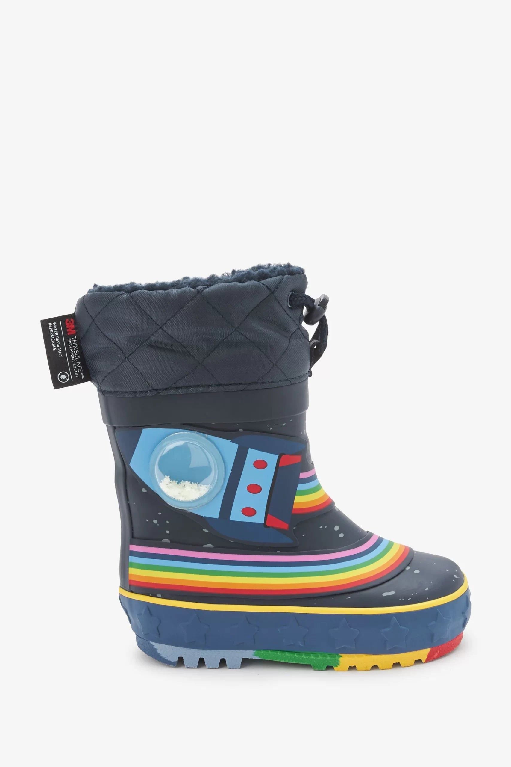 Dinossi - Botas de invierno de astronauta azul marino con pelo para niño - 26.5