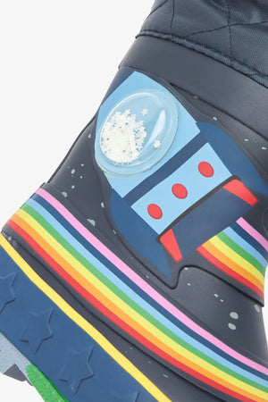 Dinossi - Botas de invierno de astronauta azul marino con pelo para niño - 26.5