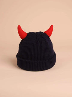 Dinossi - Gorro Negro de Niño con Cuernos Rojos