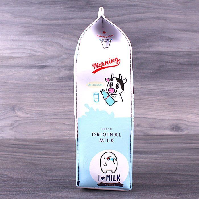 Dinossi - Estuche para lápices con forma de cartón de leche de vainilla perfumado