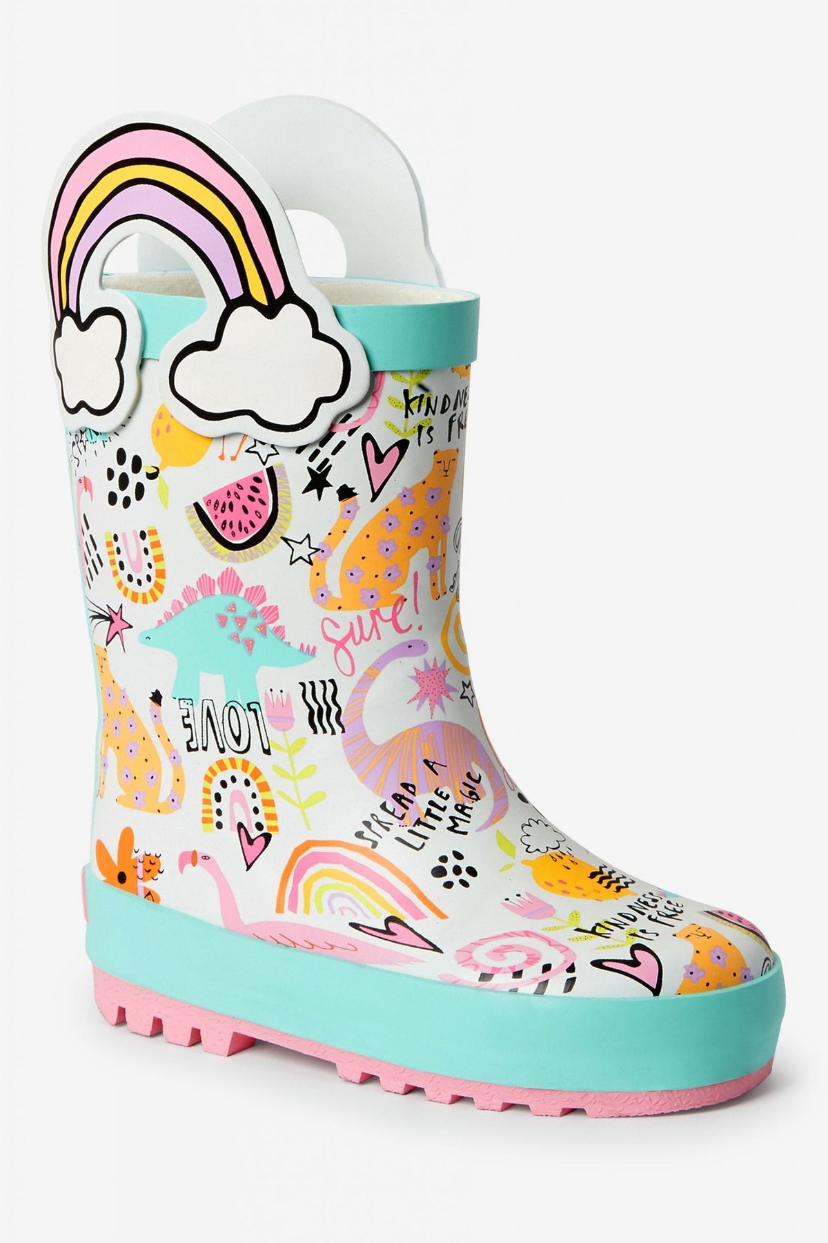 Dinossi - Botas de agua infantiles Love polares con asa