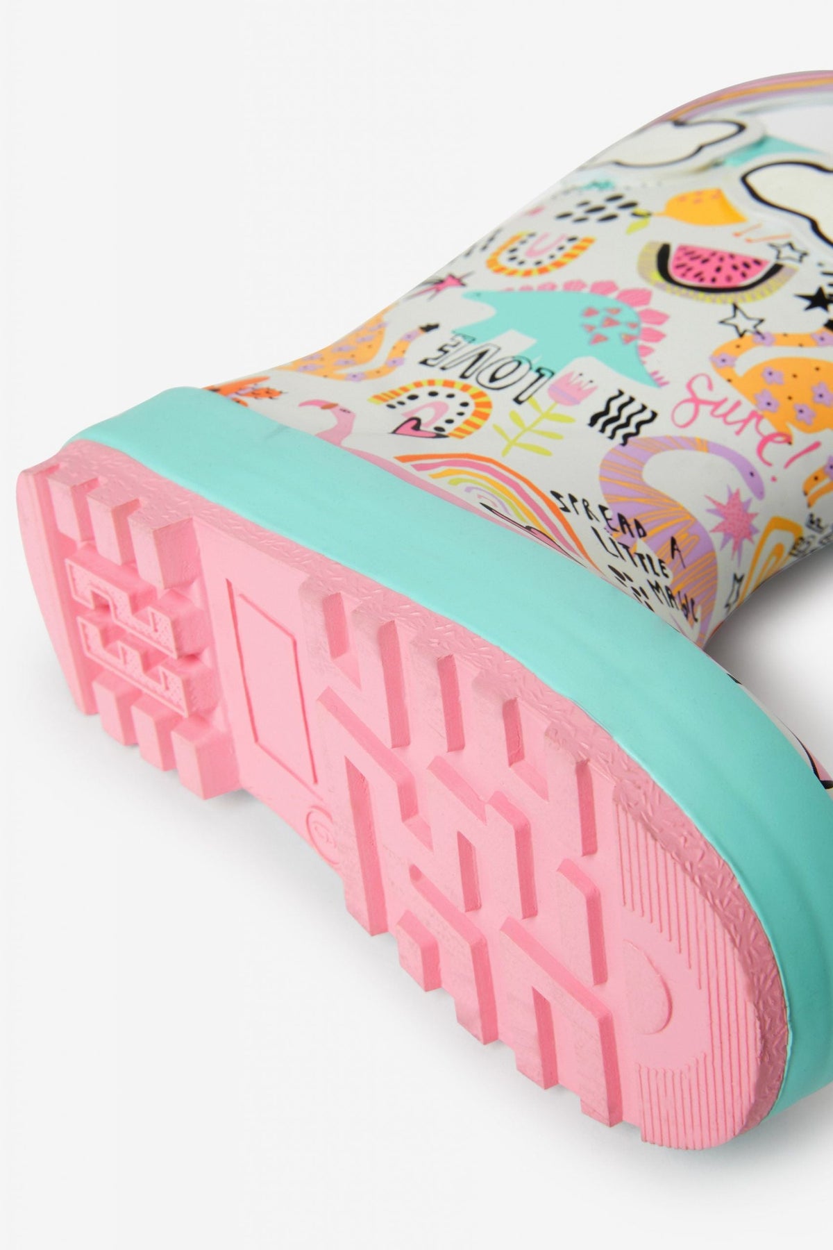 Dinossi - Botas de agua infantiles con forro polar Love con asas - 28