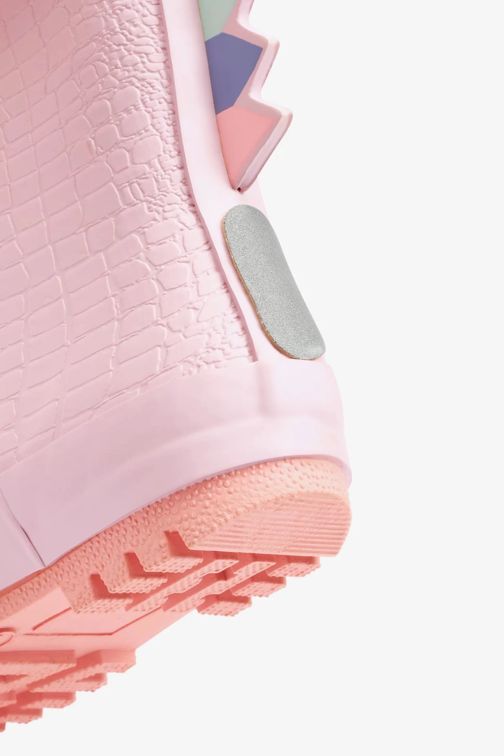 Dinossi - Botas de invierno y lluvia de forro polar para niña con estampado de dinosaurio rosa con asas y suela blanda - 26.5