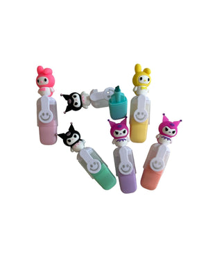 Dinossi Kuromi - Pack de 6 Marcadores Fluorescentes