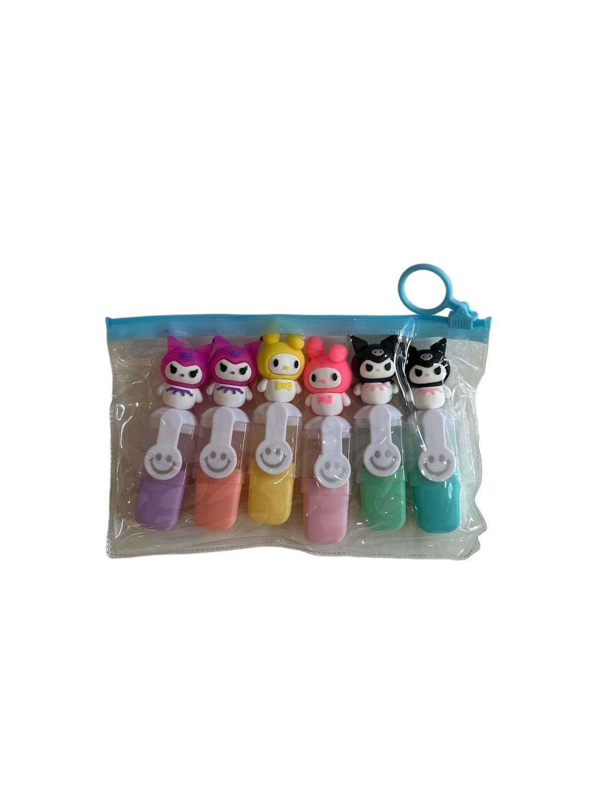 Dinossi Kuromi - Pack de 6 Marcadores Fluorescentes