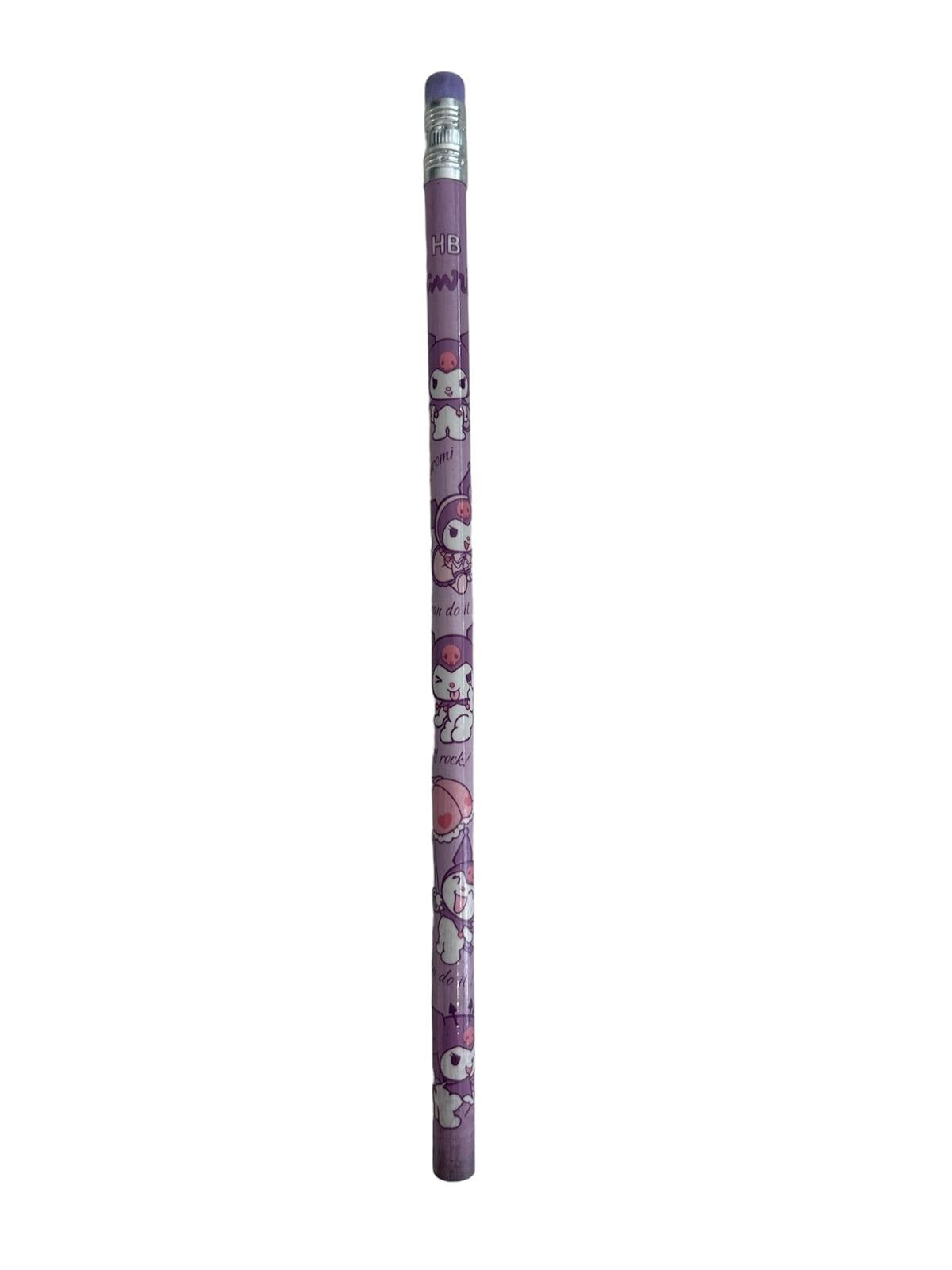 Dinossi Kuromi - Lápiz HB con goma de borrar - Morado claro