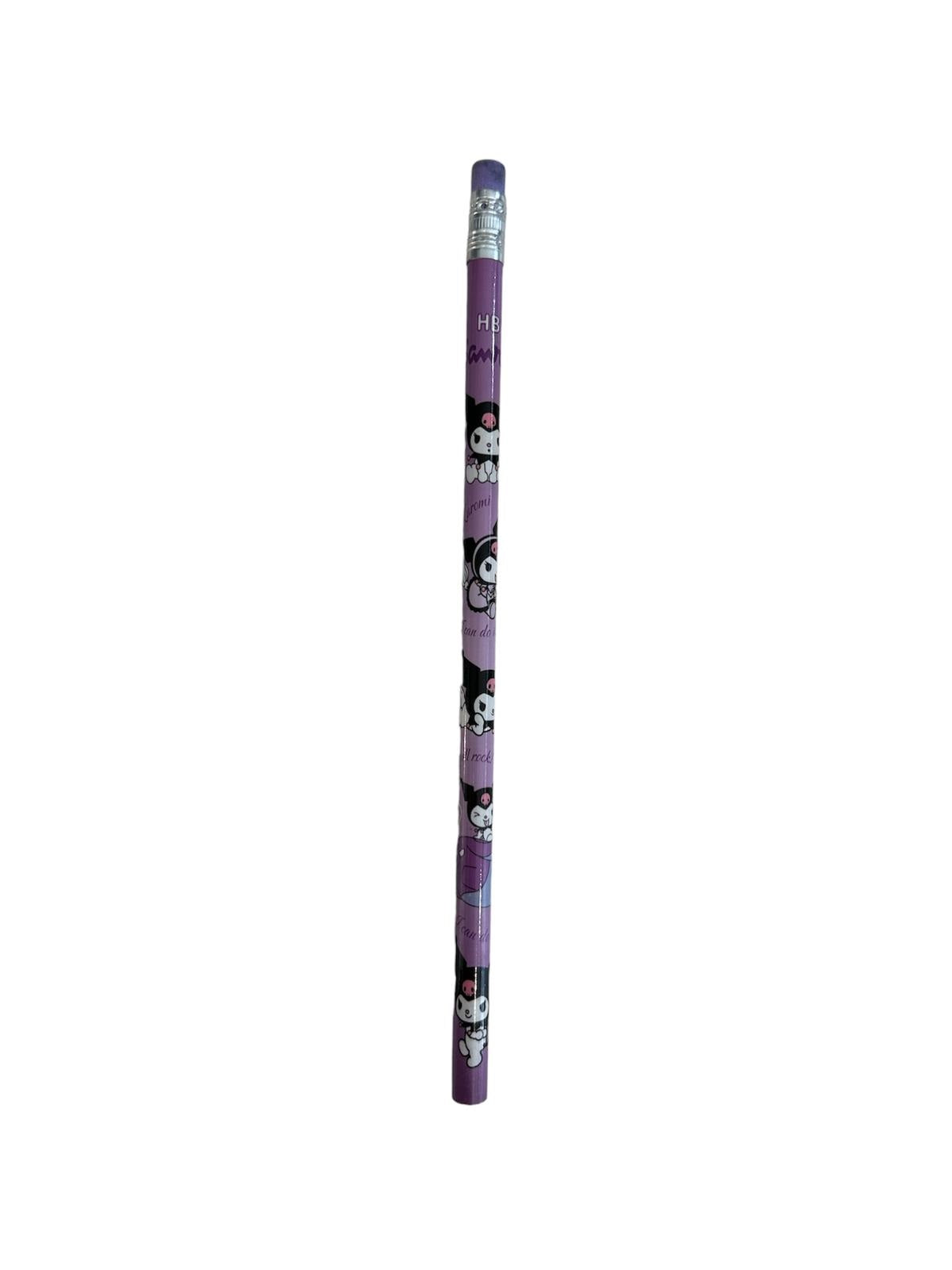 Dinossi Kuromi - Lápiz HB con goma de borrar - Morado oscuro