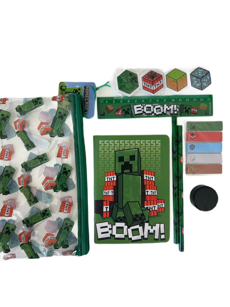 Dinossi - Set de papelería escolar de Minecraft
