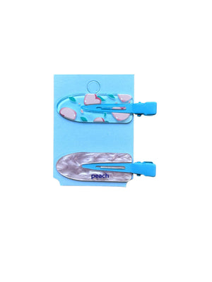 Dinossi - Pinza para el pelo Peach, paquete de 2