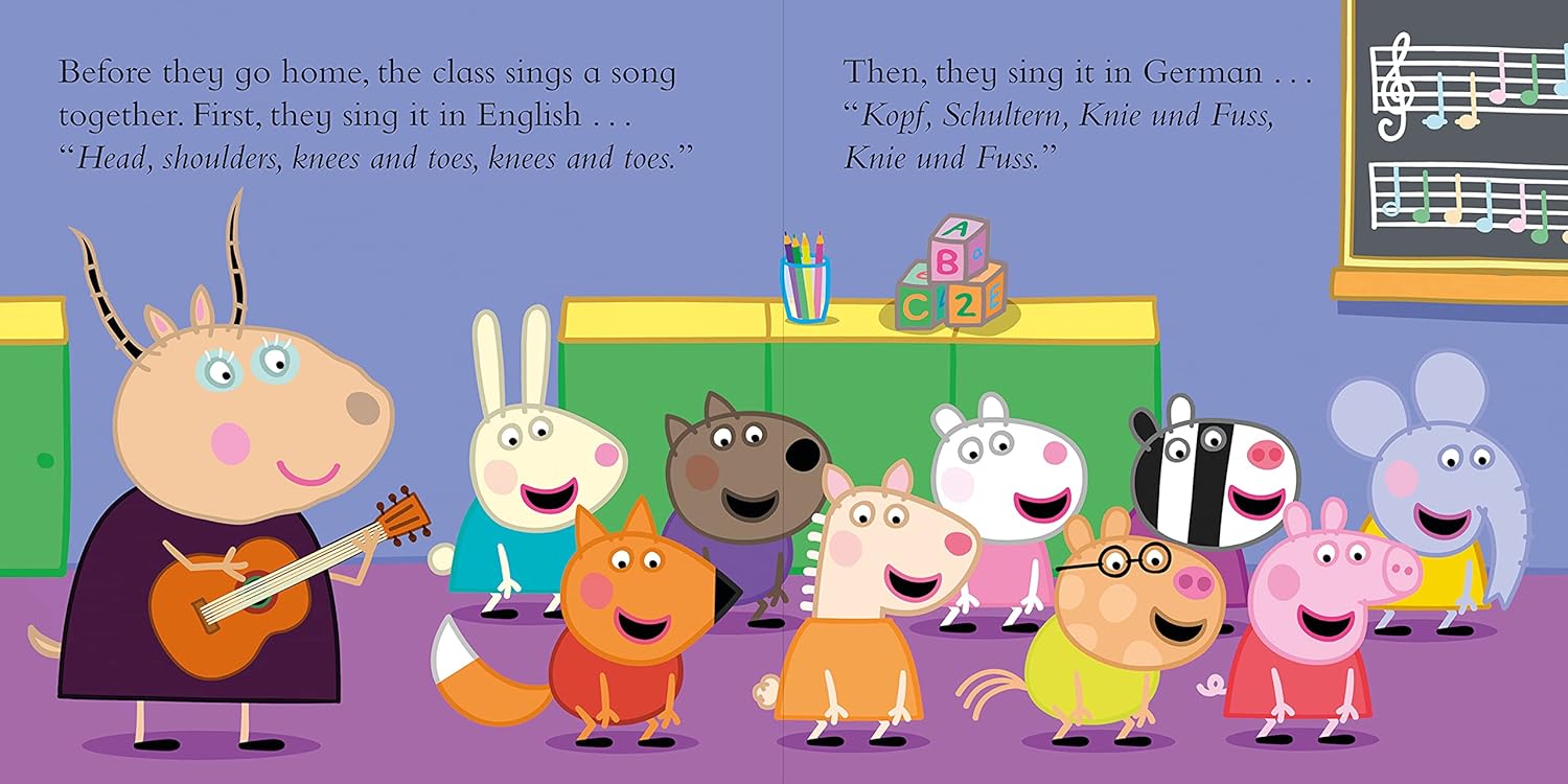 Dinossi - Peppa Pig Lotte Llama Juego Juego Iniciando Libro de Cuentos en Inglés