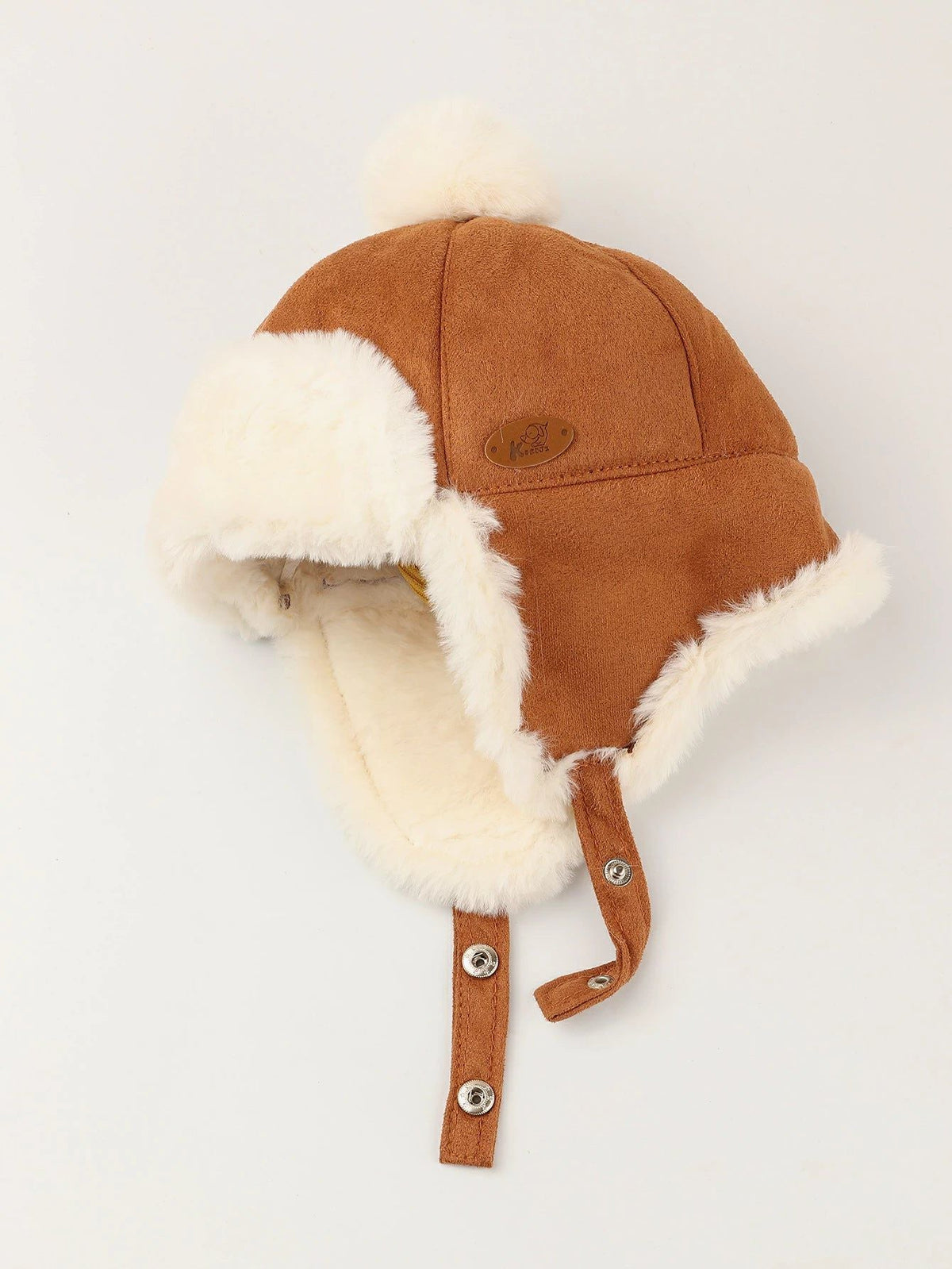 Dinossi - Gorro Piloto Infantil de Pelo Polar con Pompón
