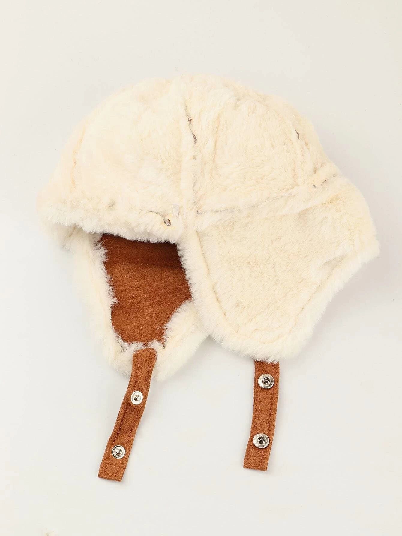 Dinossi - Gorro Piloto Infantil de Pelo Polar con Pompón