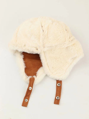 Dinossi - Gorro Piloto Infantil de Pelo Polar con Pompón