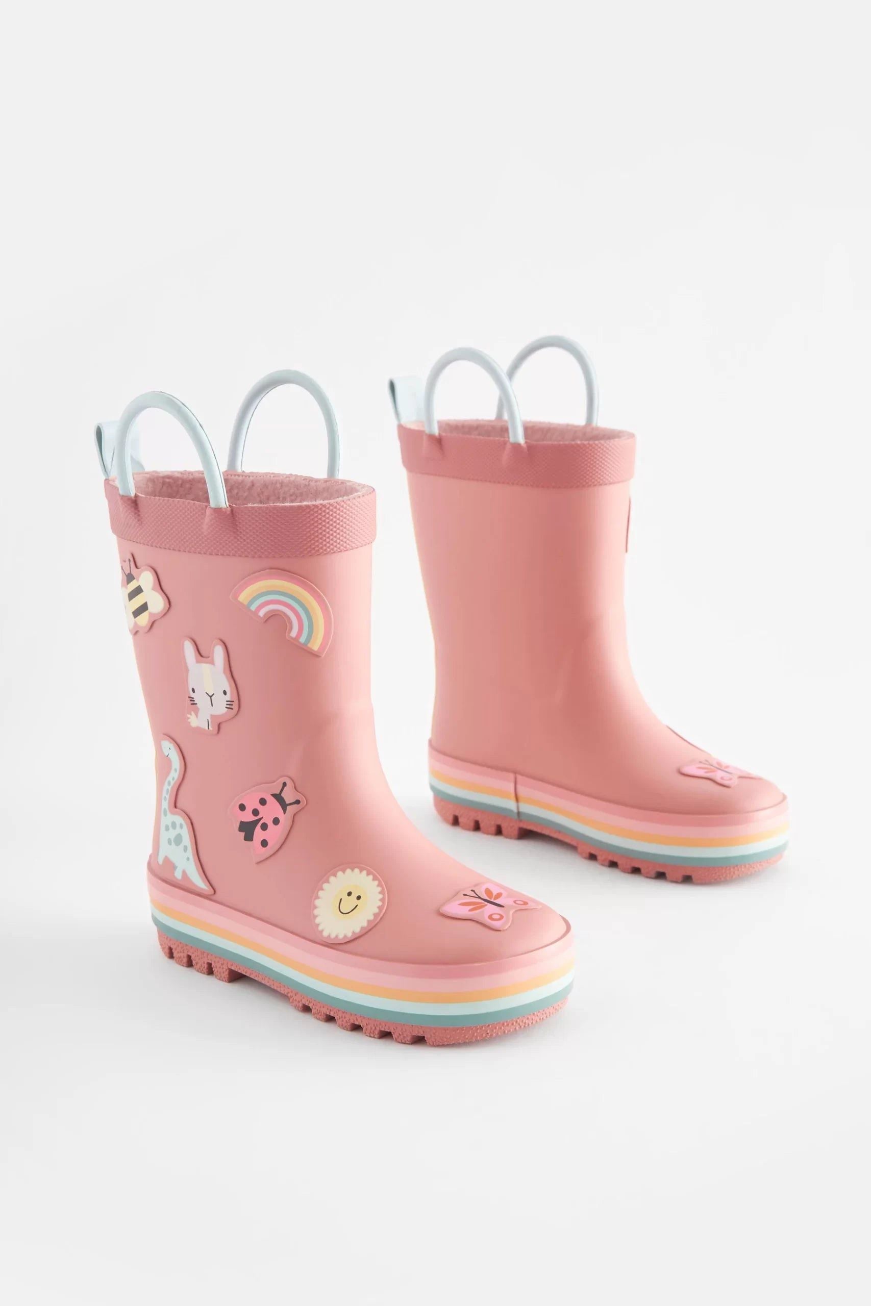 Dinossi - Botas de agua polares para niña, suela blanda, rosa suave - 29