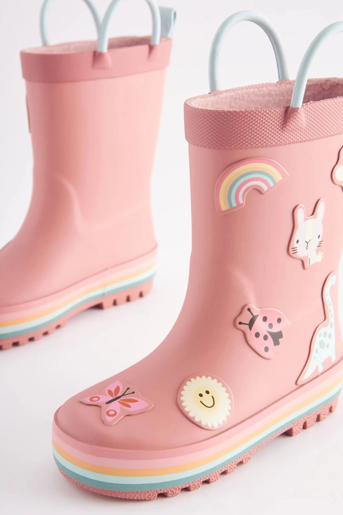 Dinossi - Botas de agua polares para niña, suela blanda, rosa suave - 29