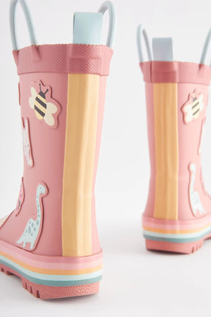 Dinossi - Botas de agua polares rosas suaves con suela blanda para niña - 30.5