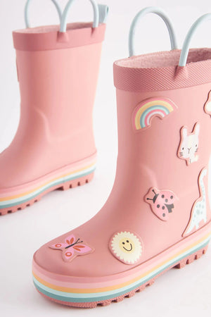 Dinossi - Botas de agua polares rosas suaves con suela blanda para niña - 30.5