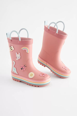Dinossi - Botas de agua polares rosas suaves con suela blanda para niña - 30.5